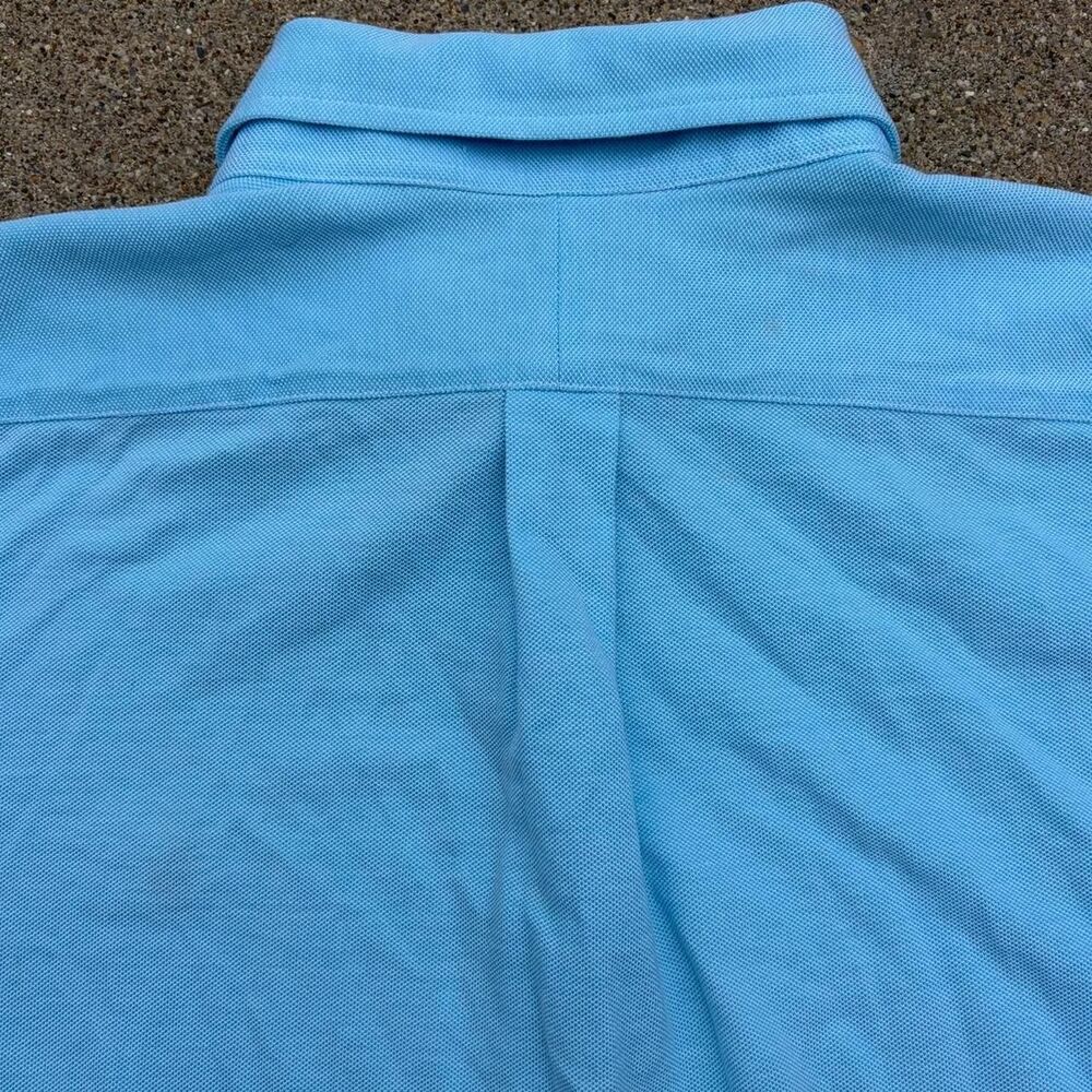 Polo Ralph Lauren knit oxford button down shirt 100% cotton light blue - Picture 7 of 8